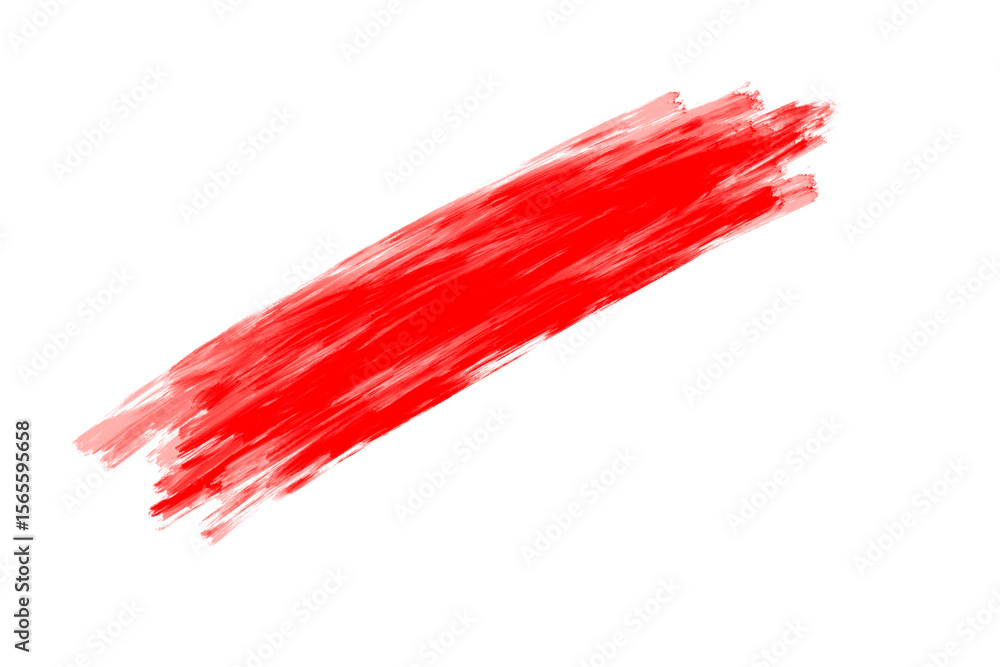Poster a vibrant red brushstroke isolated on transparent background creates an abstract design element