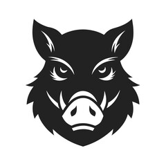 Silhouette Of Wild Boar With Big Tusks