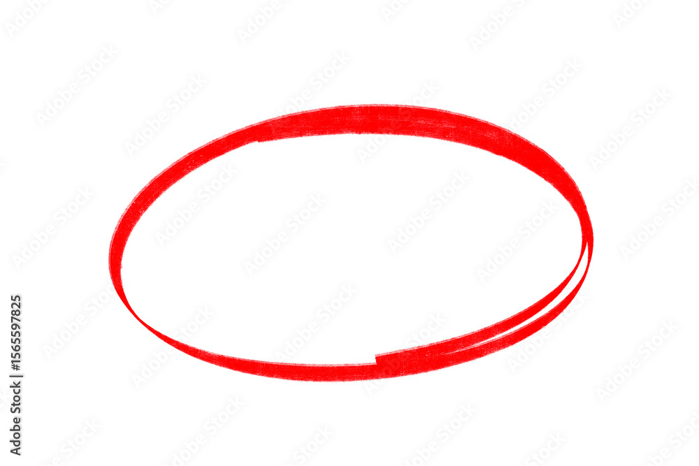 Poster a red oval shape is isolated on transparent background