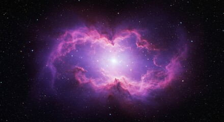 Fototapeta premium Cosmic nebula swirling with vibrant hues