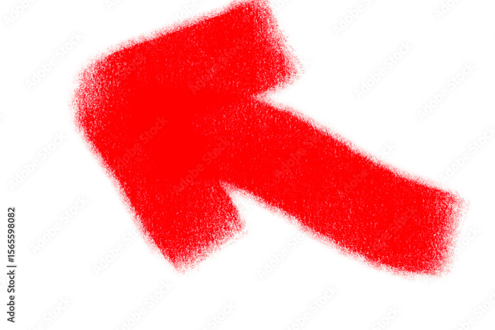 Poster a red arrow points to the right isolated on transparent background