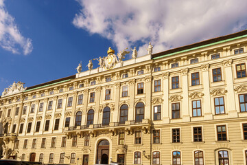 Fototapeta premium Baroque Amalienburg facade of Hofburg Palace in Vienna