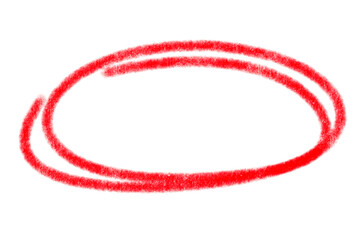A red circle is drawn with a marker, isolated on transparent background