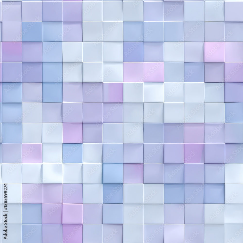 Poster pastel tile pattern with soft glossy finish
