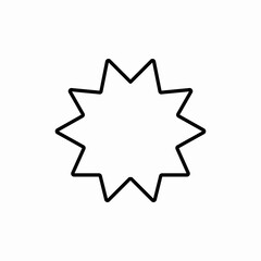 Sun rays burst icon vector sign
