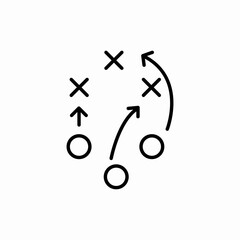 Strategy game plan icon vector sign
