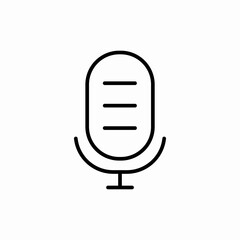 Microphone audio recording icon vector sign

