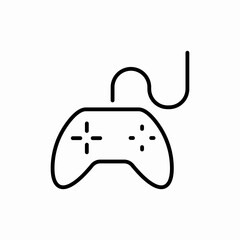 Game controller joystick icon vector sign
