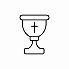 
glass of religious water icon vector sign