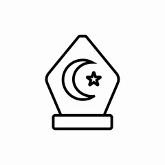 grave islam icon vector sign