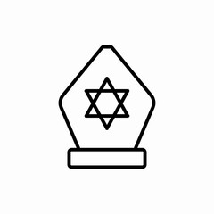 grave  jewish icon vector sign