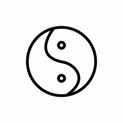 Yin yang balance icon vector sign
