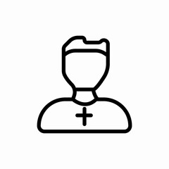 Priest religious person icon vector sign