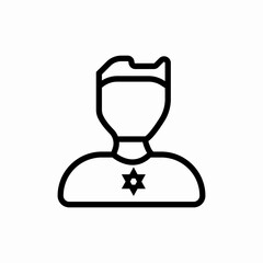  jewish man icon vector sign