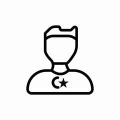 muslim man icon vector sign