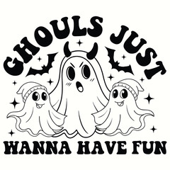 Art & Illustration, retro svg cut file design ,svg cut file, svg retro ghost ,halloween cute ghost bundle