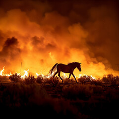 horse in Fire