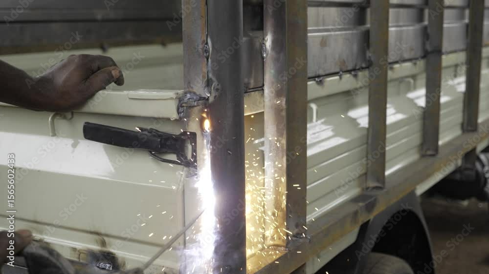 Poster a spark of expertise - welding precision in action