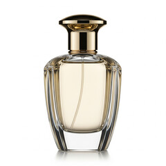 Elegant Perfume Bottle with Gold Cap"