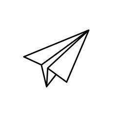 Paper Plane Icon" or "Paper Airplane Line Icon