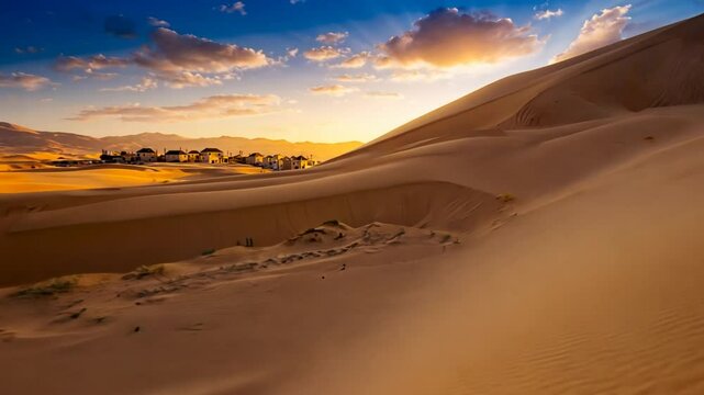 desert sunset in thar rajasthan video