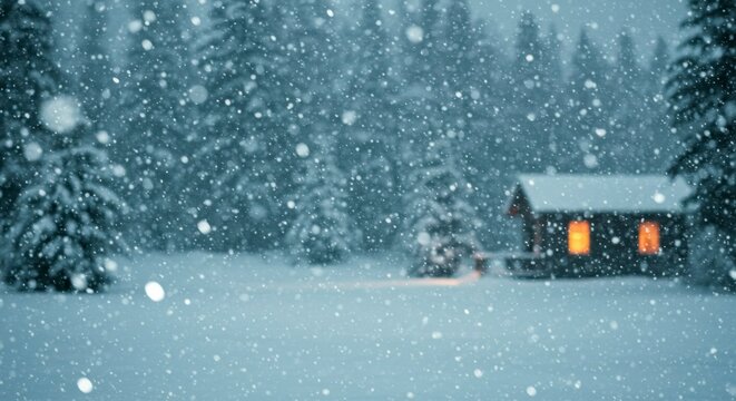Snow Falling At Night Wallpaper