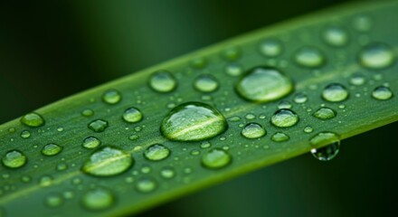 Water droplets on a blade of grass (1)