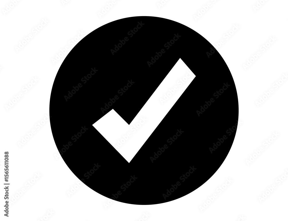 Poster a simple white check mark symbol indicating approval or correctness isolated on a transparent backgr