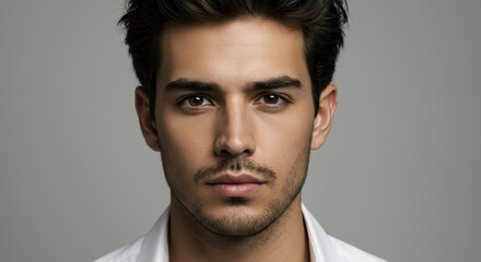 Fototapeta premium Close-up portrait of a man with a serious expression (1)