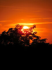 sunset in the mountains