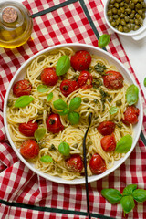 Roasted tomato and basil pasta.style hugge