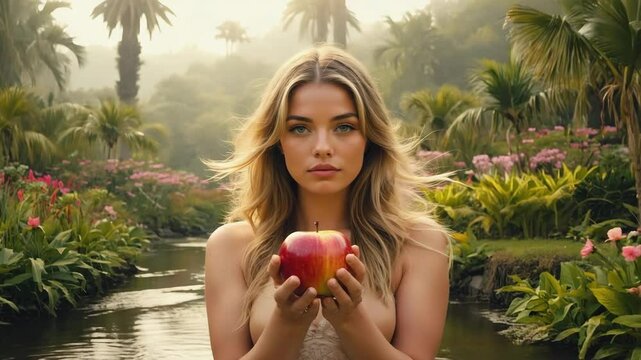 Eve with the apple.