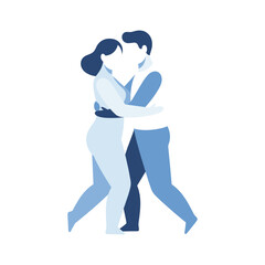 Couple embracing in a tender moment