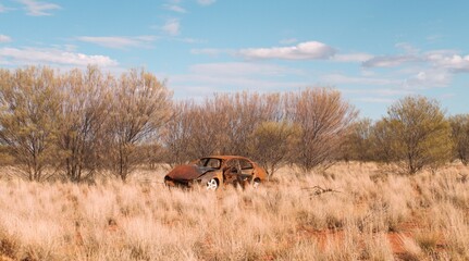 car in the field