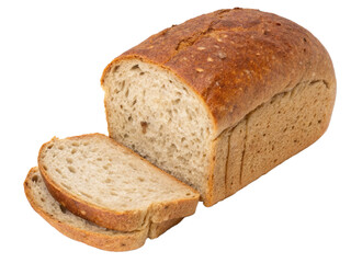 Whole grain bread isolated on transparent background