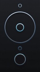 Dark Background Abstract Circular Tech Design Blue Accents