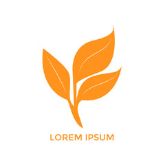 Vector illustration of a stylized leaf design showcasing a modern and minimalist aesthetic suitable for eco-friendly brands or organic products