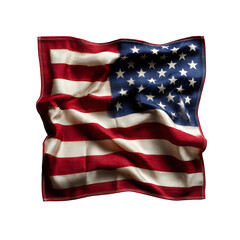 Waving American Flag on Black Background

