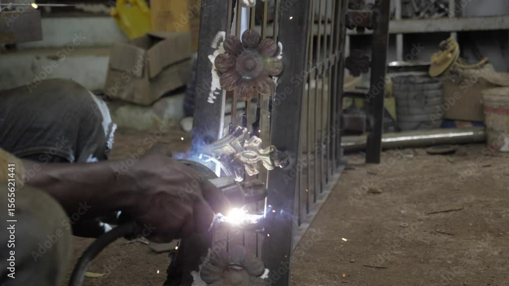 Poster mastering the art of metalwork - a sizzling display of craftsmanship