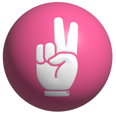 pink hand icon