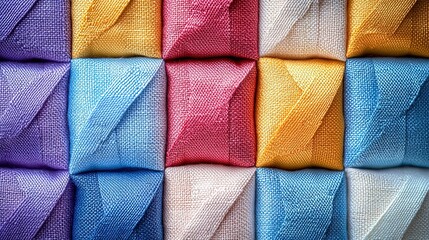 Multicolored Fabric Samples for Textile Design and Interior Decor