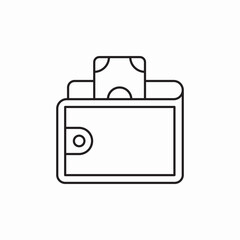 wallet money icon sign vector