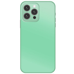 mint green iphone mockup rear camera