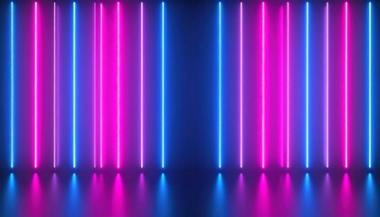 Vibrant Neon Lights: A Symphony of Pink and Blue