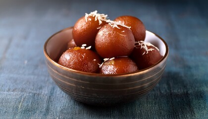 sweet gulab jamun in a bowl