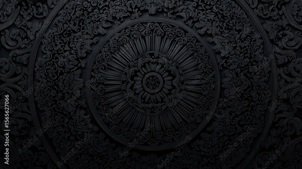 Poster dark black background with pattern