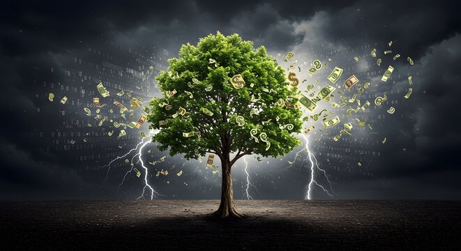 Money Tree in a Storm: Financial Instability and Growth - Powered by Adobe