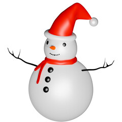 snowman with red hat