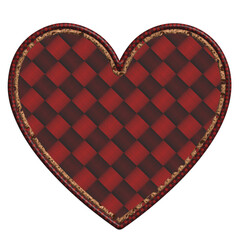red heart on white background