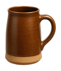 A wide-mouthed stein with a sturdy handle for enjoying ales in a cozy cottage.